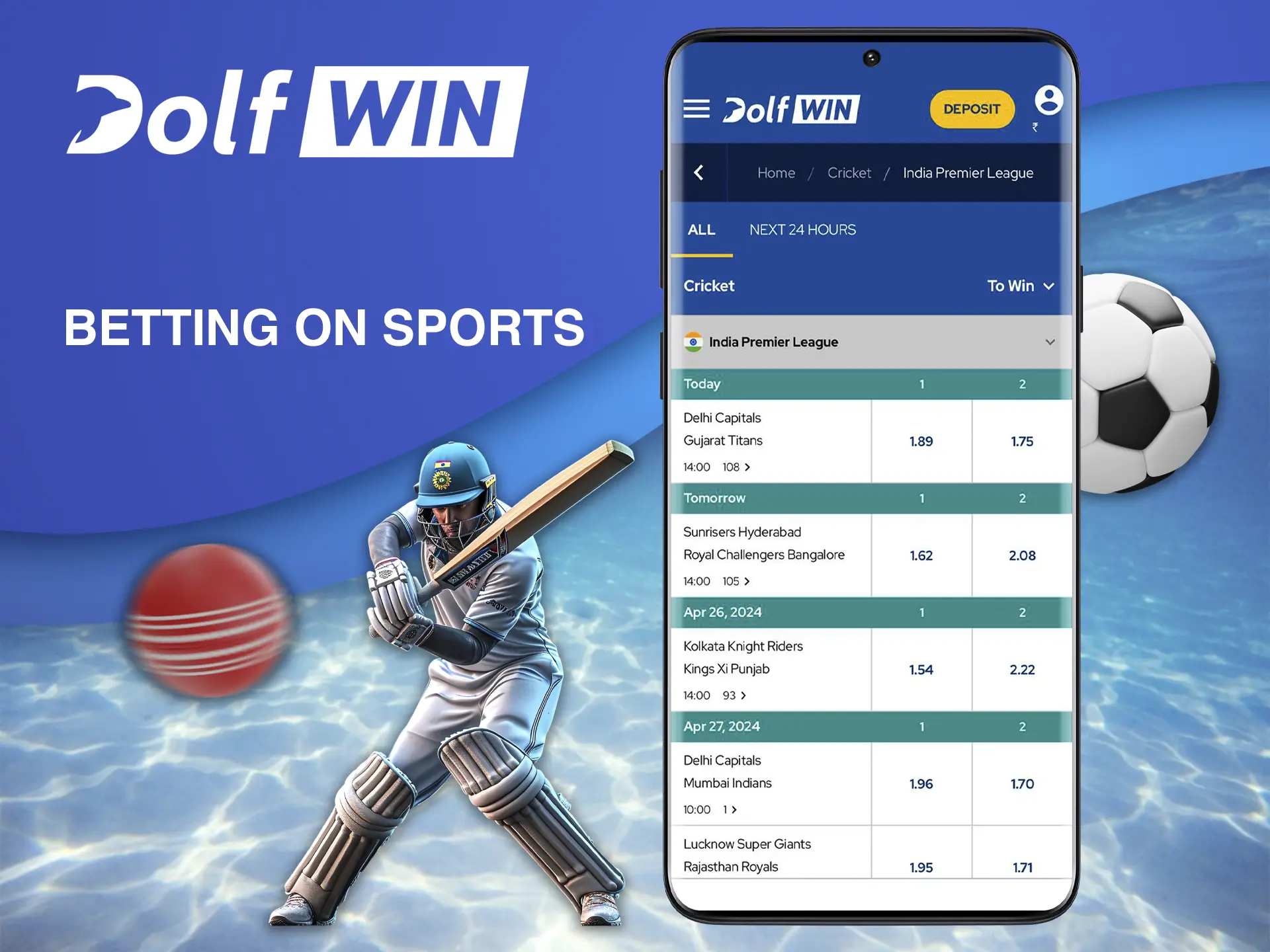 A wide range of sports disciplines for betting at Dolfwin will not let any user get bored.