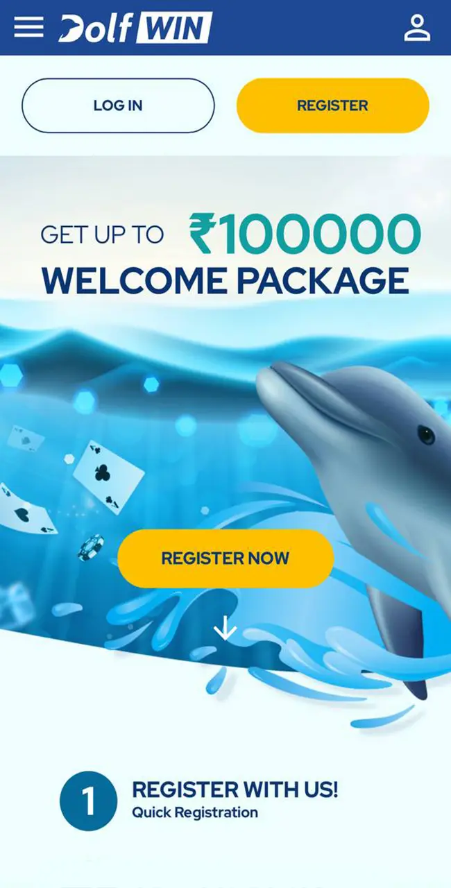 Launch safari and open the offiicial Dolfwin casino site.