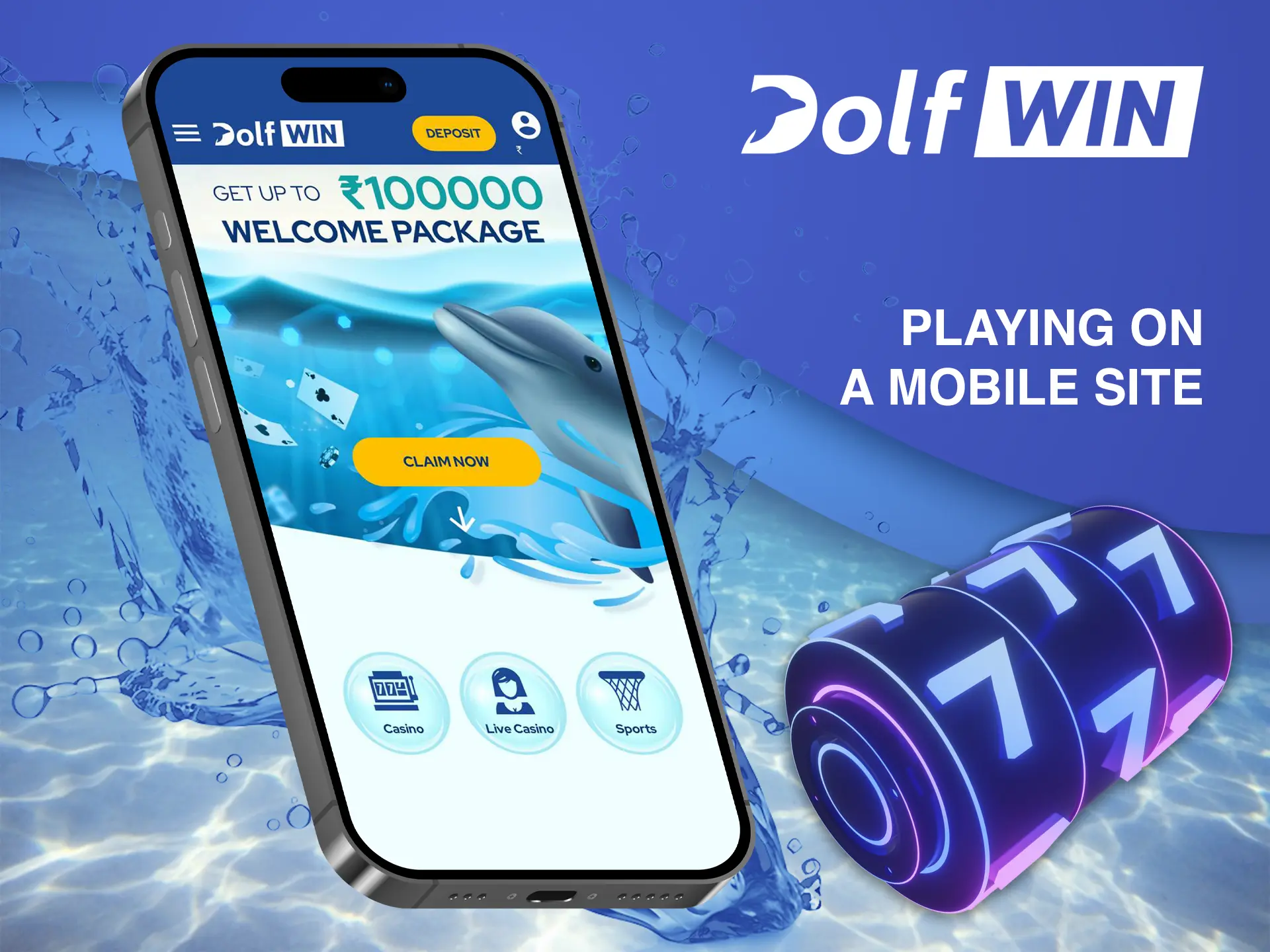 Use the mobile site for quick access to your favourite Dolfwin casino.