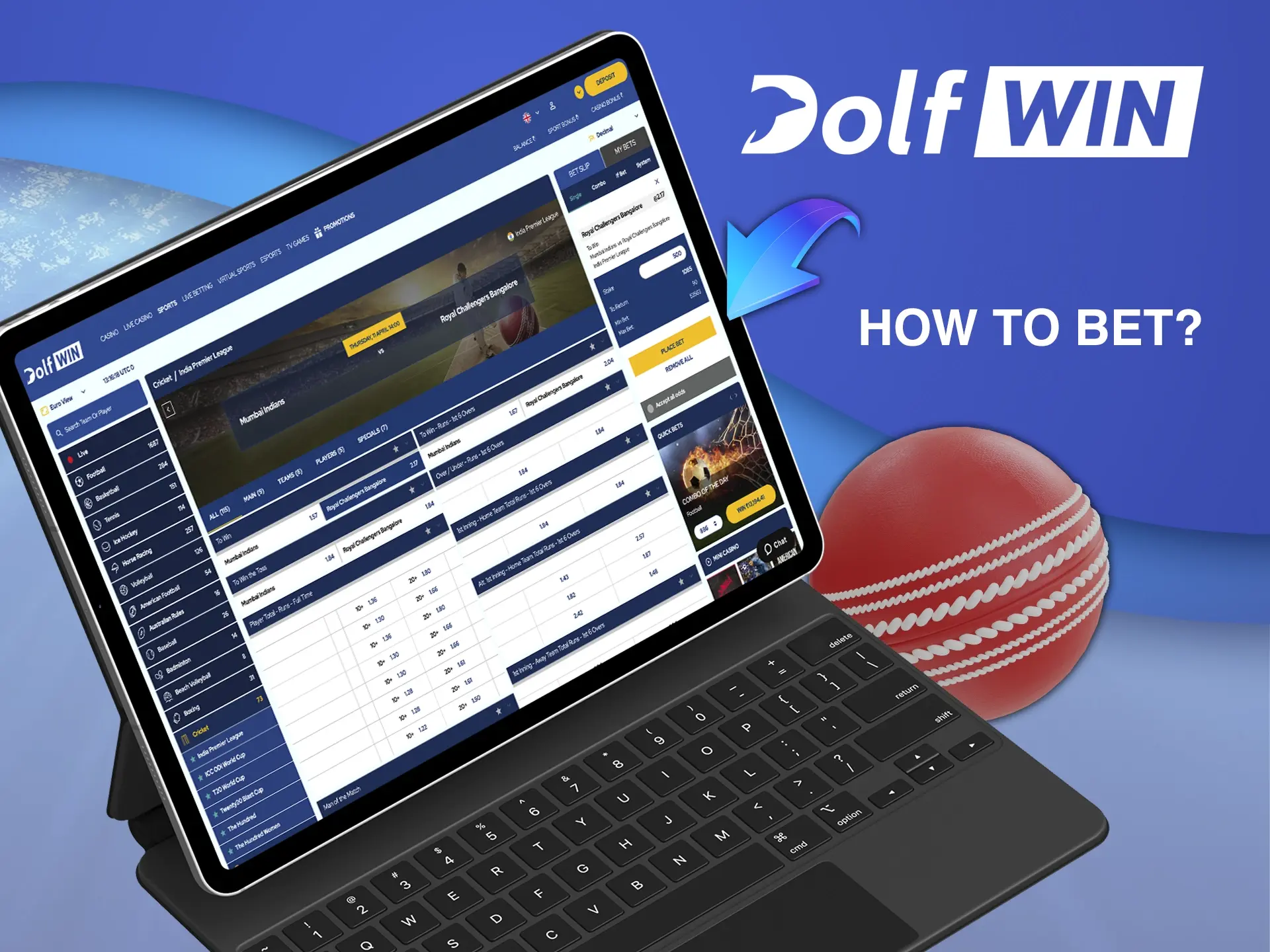 Log in to your account and place your first bet using the bonus from Dolfwin Casino.