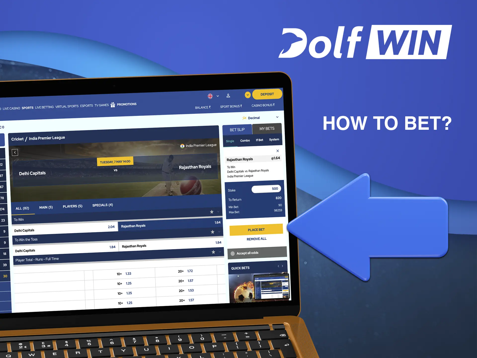 Place your bets with Dolfwin and enjoy the emotion of your big wins.
