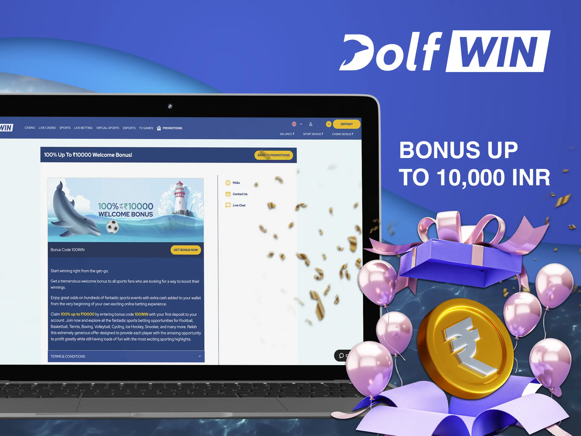 Don't forget to use the bonus from Dolfwin to increase your bet and therefore your winnings.