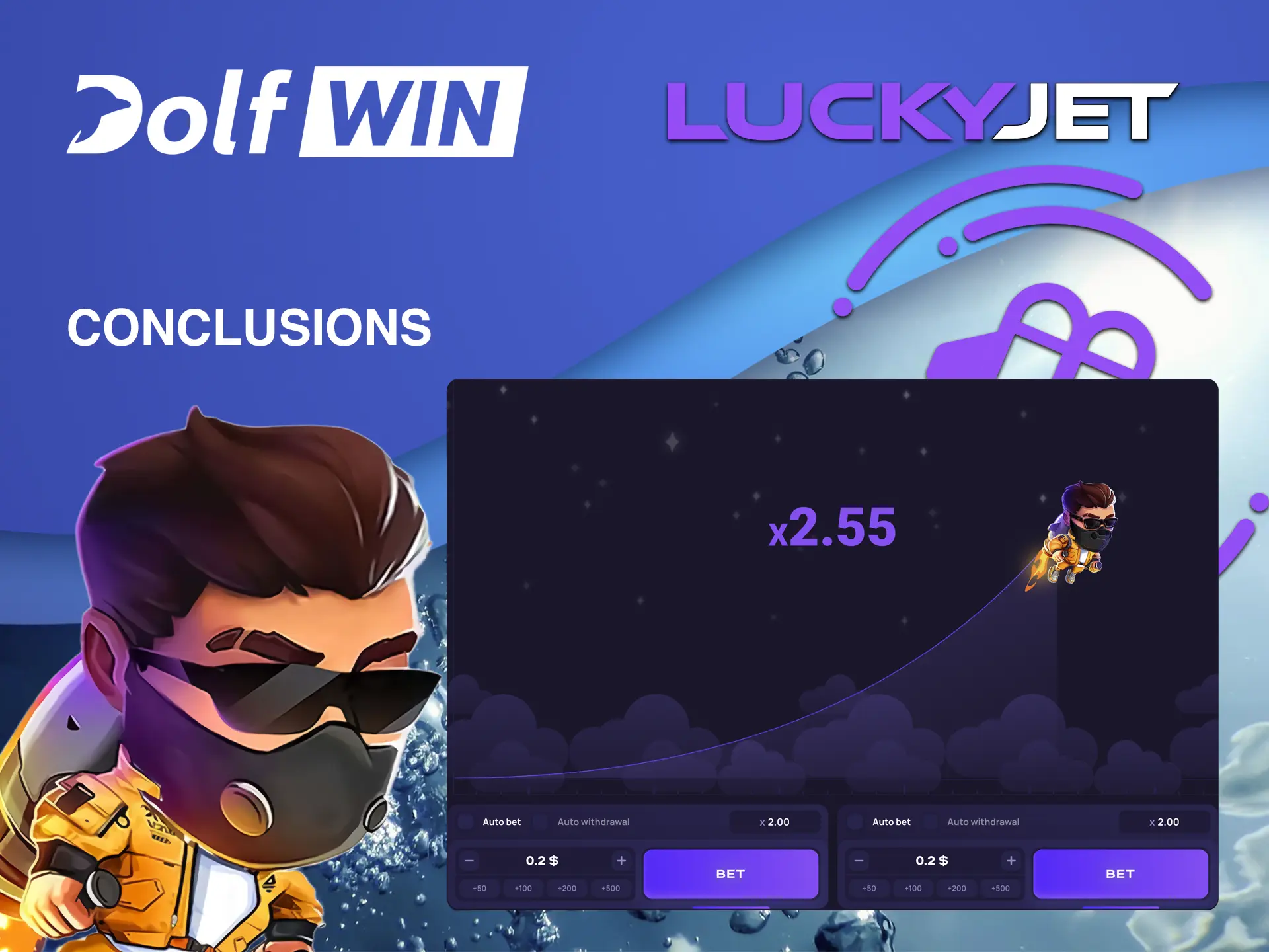 Test your luck in the most popular crash slot Lucky Jet at Dolfwin Casino.