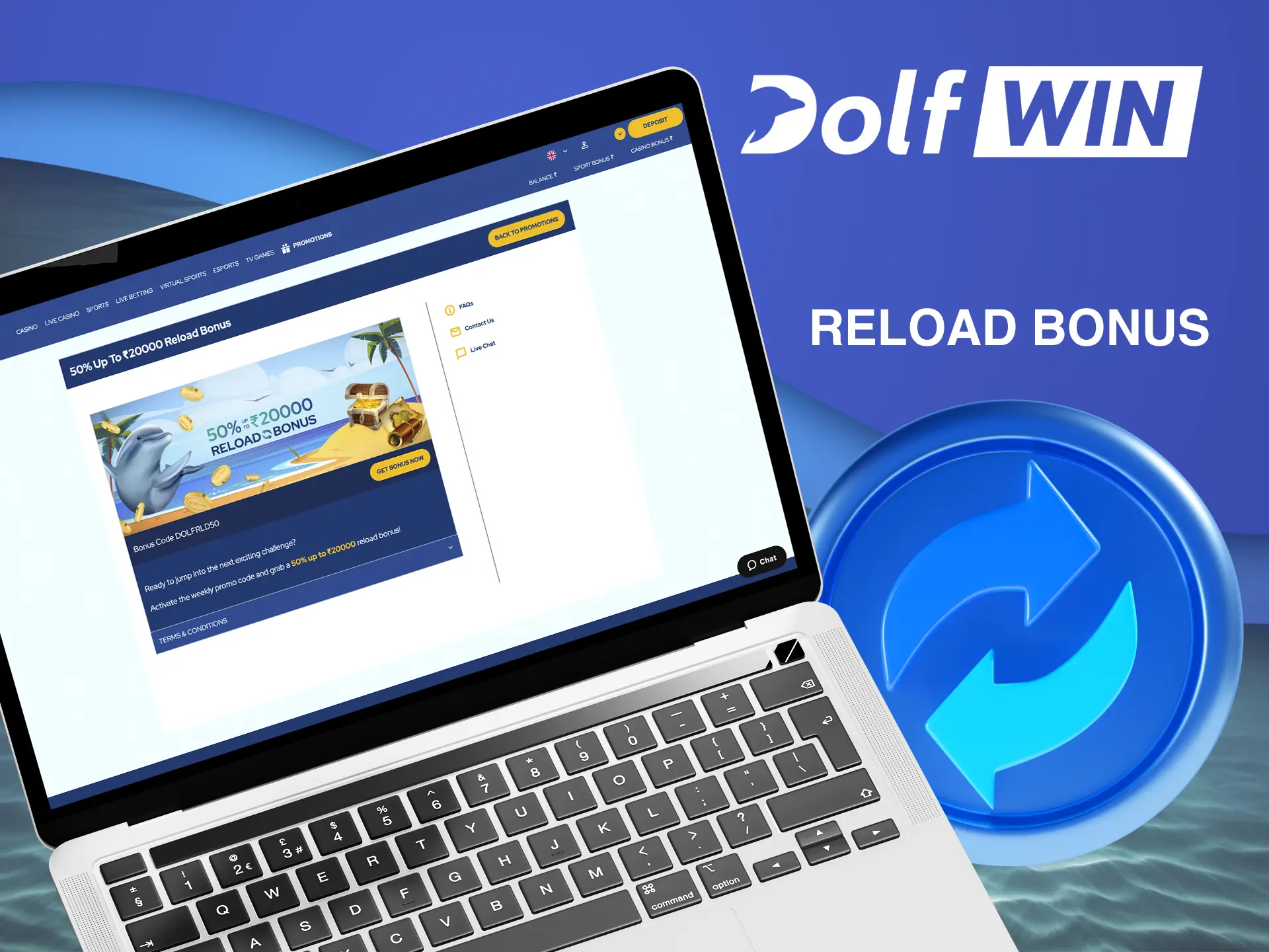 Upgrade your balance with an incredible deposit bonus from Dolfwin to always be in the game.