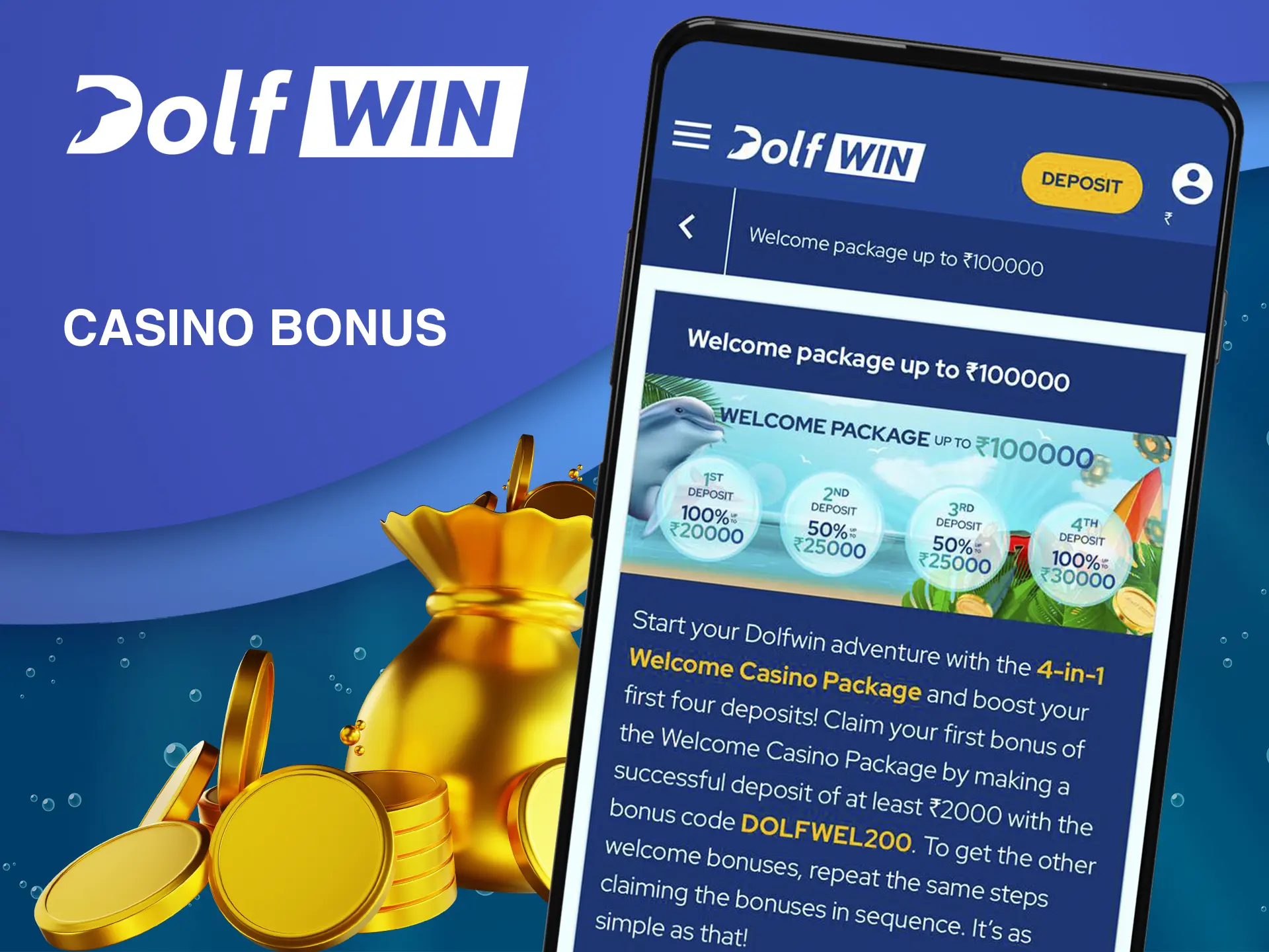 With a bonus from Dolfwin Casino, you will have an unforgettable experience and confidence in games and slots.