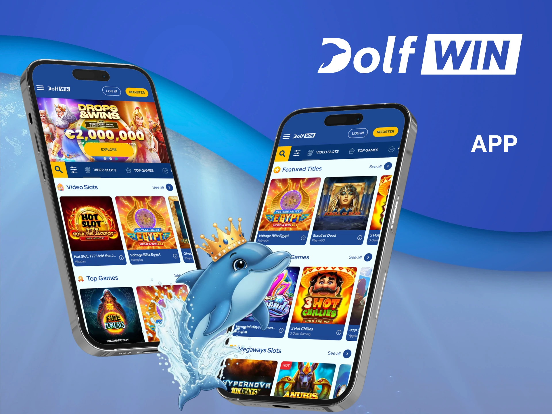 The Dolfwin app offers convenient, anytime access to all Casino games.