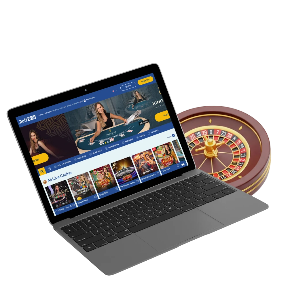 Play live casino at Dolfwin and win big.