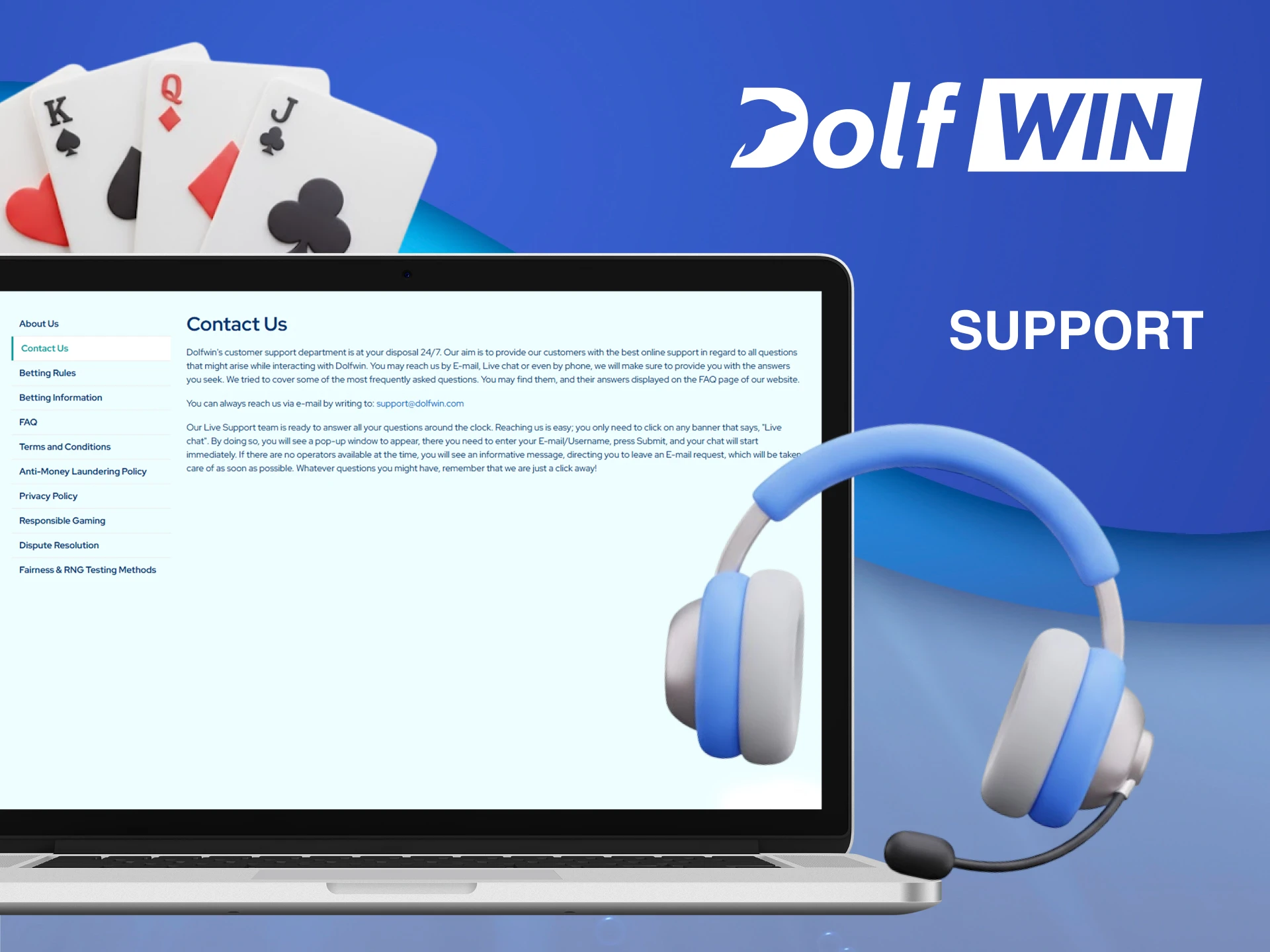 Expert Dolfwin support ensures a smooth experience across the Live Casino platform.